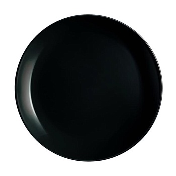 foto тарілка обідня luminarc diwali чорна, 25 см (p0867)