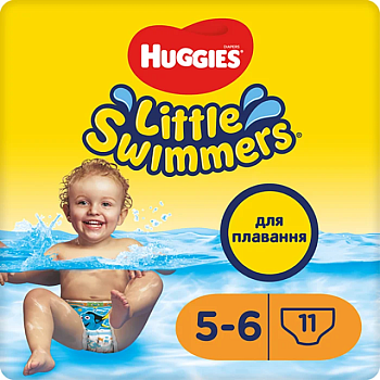 фото трусики-підгузки для плавання huggies little swimmers розмір 5-6 (12-18 кг), 11 шт