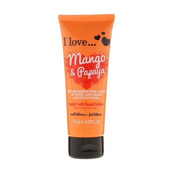 фото лосьйон для рук i love mango & papaya super soft hand lotion, 75 мл