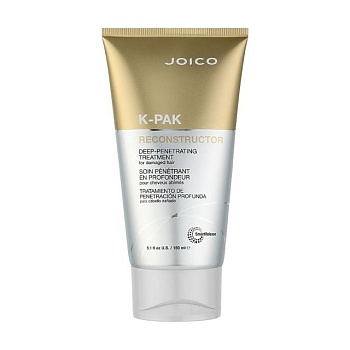 фото відновлювальна маска joico k-pak reconstructor deep-penetrating treatment для пошкодженого волосся, 150 мл