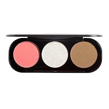 foto палетка рум'ян і хайлайтерів для обличчя focallure blush & highlight makeup palette 04 multicolour, 10.5 г
