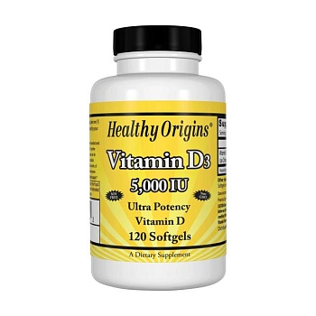 foto харчова добавка вітаміни в капсулах healthy origins vitamin d3 вітамін d3 5000 мо, 120 шт