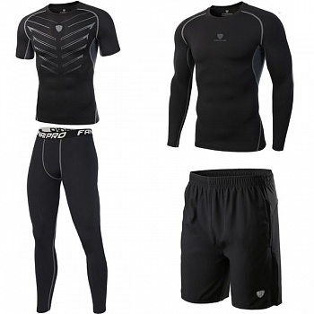 foto мужской комплект одежды для спорта fannai xxxl черный fah2-4