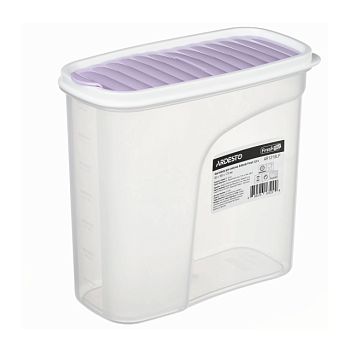 фото пластиковий контейнер для зберігання сипучих продуктів ardesto fresh ліловий, 1.8 л (ar1218lp)