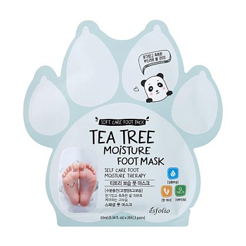фото маска для ніг esfolio tea tree moisture foot mask зволожувальна, з екстрактом чайного дерева, 1 пара
