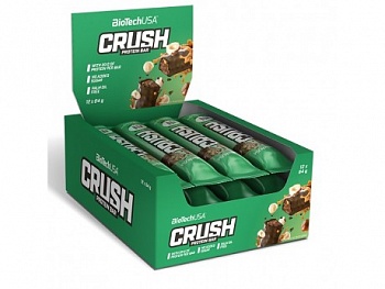 foto заменители питания biotech usa упаковка батончиков crush bar (12 шт) вкус шоколад орех