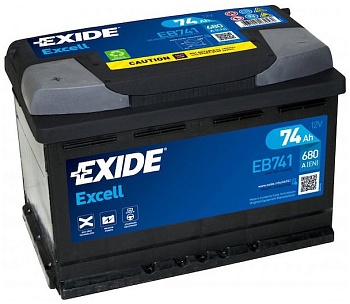 фото exide excell 6ст-74 (eb741)