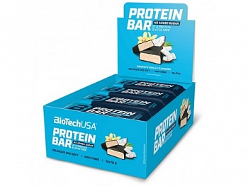 foto biotech usa упаковка батончиков protein bar (16 шт) вкус ваниль кокос