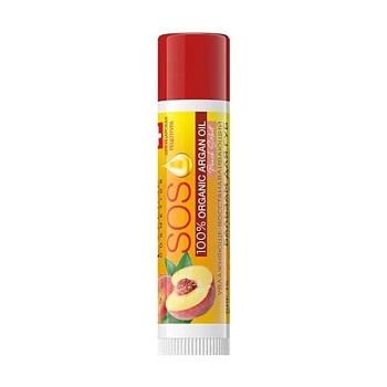 фото відновлювальний бальзам для губ eveline cosmetics argan oil sos spf 15 peach sorbet, 4.2 г