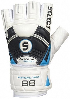 foto вратарские перчатки select goalkeeper gloves futsal 88 pro grip 10 бело-черно-синие (5703543034406)