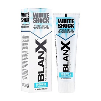 фото відбілювальна зубна паста blanx white shock toothpaste, 75 мл