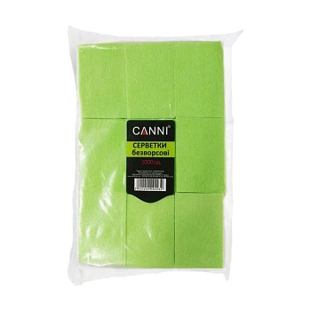 foto серветки безворсові canni, зелені, 1000 шт