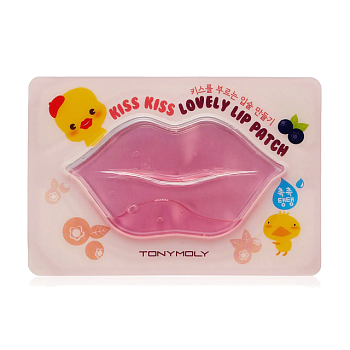 фото гідрогелева маска-патч для губ tony moly kiss kiss lovely lip patch, 10 г