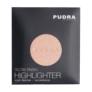 foto хайлайтер для обличчя pudra cosmetics glow finish higlighter 04, 5.5 г (змінний блок)
