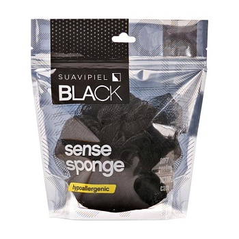 фото мочалка suavipiel black sense sponge чорна