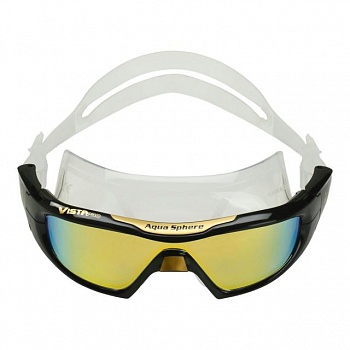foto окуляри для плавання aquasphere vista pro чорний лінзи дзеркально-золоті (ms3540101lmg)