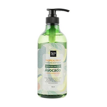 фото гель для душу farmstay tropical fruit perfume body wash avocado з авокадо, 750 мл