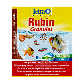 фото корм для акваріумних риб tetra rubin granules в гранулах, 12 г