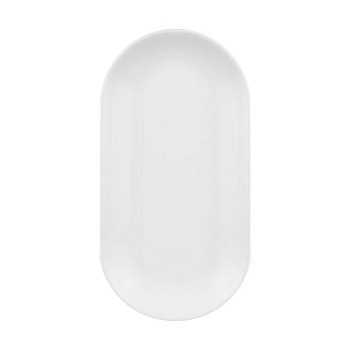 фото блюдо ardesto lucca керамічне, овальне, white, 25*13 см (ar2925wmp)