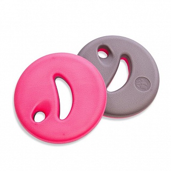 foto диски для аквааэробики 2 шт mad wave aquadisk eva серый-розовый (спо m082901)