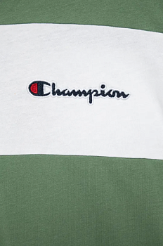 фото дитяча бавовняна футболка champion 305959 колір зелений з аплікацією