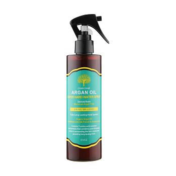 фото спрей для укладання  волосся char char argan oil super hard water spray з аргановою олією, 250 мл