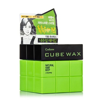 foto віск для укладання  волосся welcos confume cube wax natural hair keep природні локони, 80 г