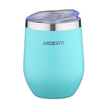 фото термокухоль ardesto compact mug нержавіюча сталь, блакитний, 350 мл (ar2635mms)