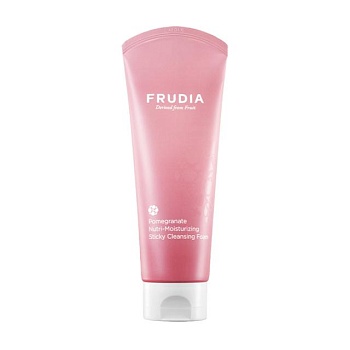 фото очищувальна пінка для обличчя frudia pomegranate nutri-moisturizing sticky cleansing foam, 145 мл