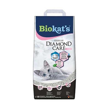 фото наповнювач туалетів для кішок biokat's diamond care fresh бентонітовий, 8 л