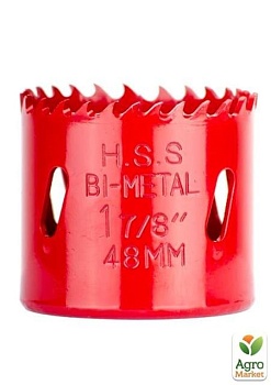 фото коронка по металу биметаллическая 48 мм intertool sd-5648