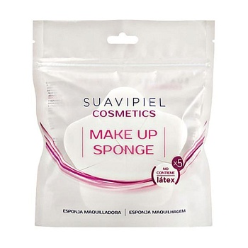 фото набір спонжів для макіяжу suavipiel cosmetics make up sponge, 5 шт