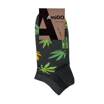 фото шкарпетки чоловічі amigo короткі, конопля, розмір 29
