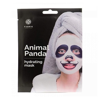 foto тканинна маска для обличчя fabrik cosmetology animal panda зволожувальна, з принтом, 9 г