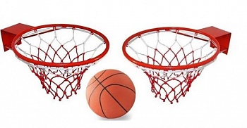 foto набор баскетбольные кольца sportreal 45 cм 2 шт с мячем