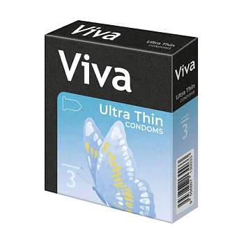 фото презервативи латексні viva ультратонкі, 3 шт