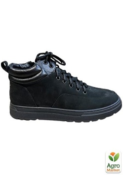 фото чоловічі зимові замшеві черевики faber dso160511\1 45 30см чорні