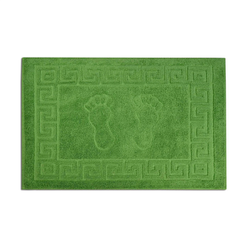 фото махровий рушник-килимок для ніг home line ніжки зелений, 50*70 см (135807)