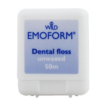foto зубна нитка dr. wild emoform невощена, тонка, 50 м
