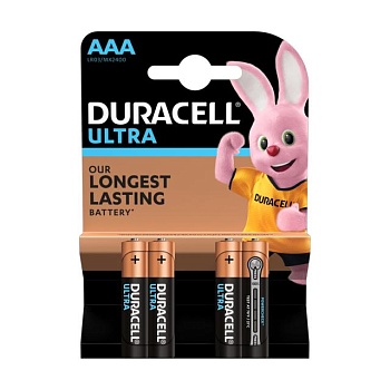 foto алкалінові батарейки duracell ultra power aaa 1.5v lr03, 4 шт