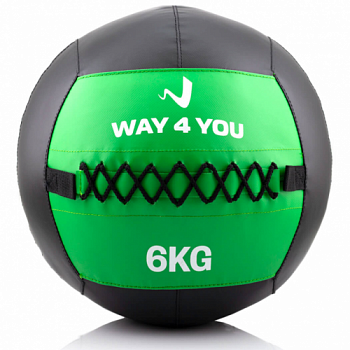 foto набивной мяч (медбол) way4you 6кг зеленый