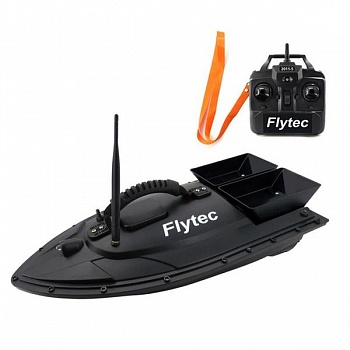 foto кораблик для прикормки рыбы flytec hq2011 на радиоуправлении, черная кормушка (100622)