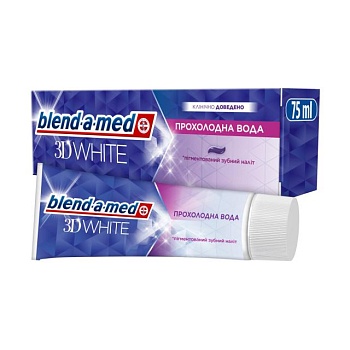 фото зубна паста blend-a-med 3d white прохолодна вода, 75 мл