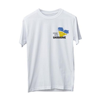 foto футболка amigo stand with ukraine унісекс, білий, розмір m
