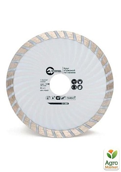 фото диск відрізний turbo, алмазний 115 мм, 16-18% intertool ct-2001