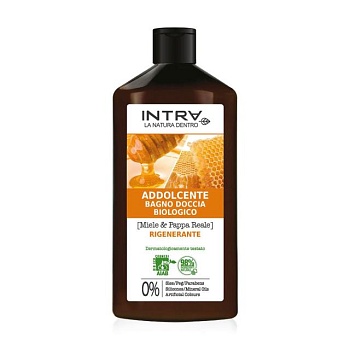 foto гель для душу intra organic refreshing body wash honey and royal jelly, відновлювальний, 400 мл