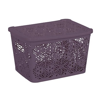 foto кошик для зберігання violet house 0402 2 ажур plum, 25*20*15 см, 7 л