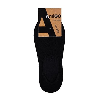 фото шкарпетки-сліди чоловічі amigo ss16 чорні, розмір 27