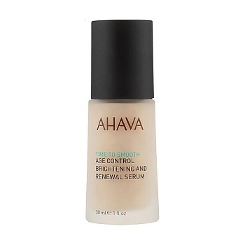 фото нічна відновлювальна сироватка для обличчя ahava time to smooth age control brightening and renewal serum, 30 мл