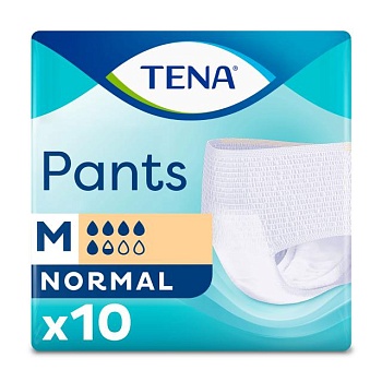 фото підгузники-труси tena pants normal medium для дорослих, 10 шт